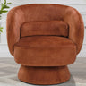 Caramel Velvet Curved Back Sloped Arms Accent Chair Image - 22