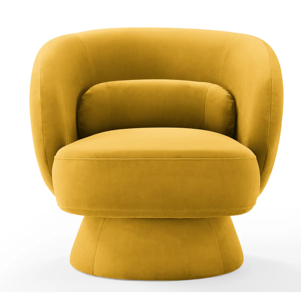 Caramel Velvet Curved Back Sloped Arms Accent Chair Image - 24