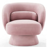 Caramel Velvet Curved Back Sloped Arms Accent Chair Image - 25