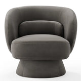 Caramel Velvet Curved Back Sloped Arms Accent Chair Image - 26