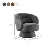 Caramel Velvet Curved Back Sloped Arms Accent Chair Image - 29