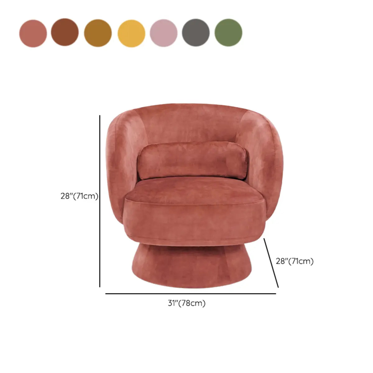 Caramel Velvet Curved Back Sloped Arms Accent Chair Image - 30