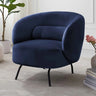 Caramel Velvet Curved Back Sloped Arms Accent Chair Image - 6