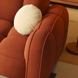 Caramel Water Resistant Flannel Biscuit Back Sofa Image - 12