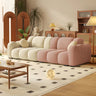 Caramel Water Resistant Flannel Biscuit Back Sofa Image - 13