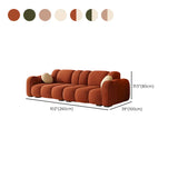 Caramel Water Resistant Flannel Biscuit Back Sofa Image - 15