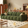 Caramel Water Resistant Flannel Biscuit Back Sofa Image - 3