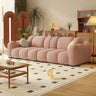 Caramel Water Resistant Flannel Biscuit Back Sofa Image - 5