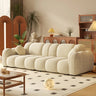Caramel Water Resistant Flannel Biscuit Back Sofa Image - 7
