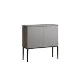 Carbon Steel Rectangular Wood Black Storage Console Table Image - 14