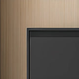 Carbon Steel Rectangular Wood Black Storage Console Table Image - 8