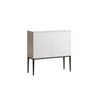 Carbon Steel Rectangular Wood Black Storage Console Table Image - 9