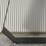 Carbon Steel U-Shaped Base Black Stone Top Console Table Image - 5