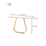 Carbon Steel U-Shaped Base Black Stone Top Console Table Image - 9