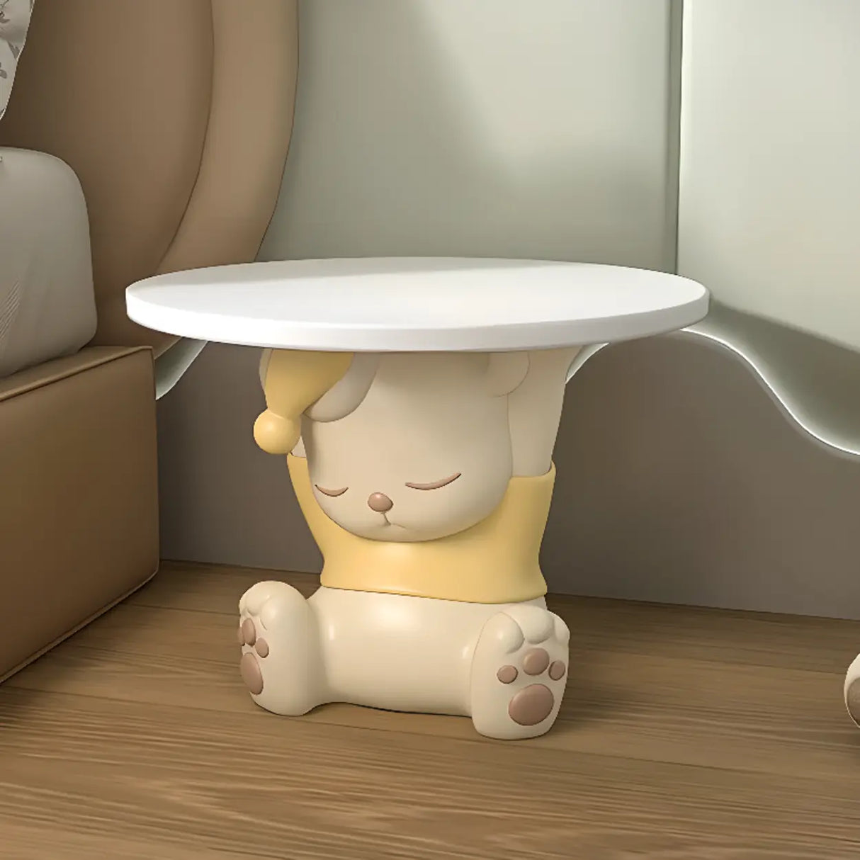 Cartoon-Shaped Resin Open Storage Table Kids Nightstand Image - 3
