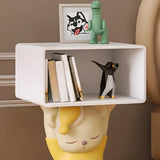 Cartoon-Shaped Resin Open Storage Table Kids Nightstand Image - 4