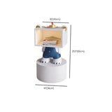 Cartoon White Resin Wood Open Storage Kids Nightstand Image - 26