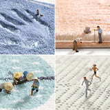Casual Abstract Long Strip Sherpa Non-slip Area Rug Image - 4