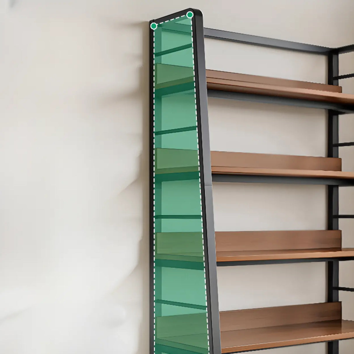 Casual Alloy Open Back 5-Tier Etagere Storage Bookshelf Image - 11