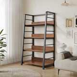 Casual Alloy Open Back 5-Tier Etagere Storage Bookshelf Image - 14