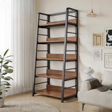 Casual Alloy Open Back 5-Tier Etagere Storage Bookshelf Image - 19