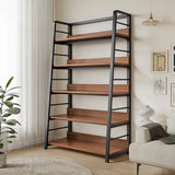 Casual Alloy Open Back 5-Tier Etagere Storage Bookshelf Image - 21