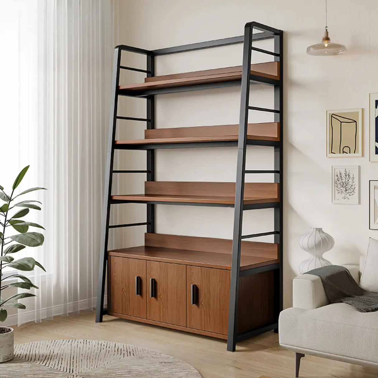 Casual Alloy Open Back 5-Tier Etagere Storage Bookshelf Image - 27