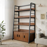 Casual Alloy Open Back 5-Tier Etagere Storage Bookshelf Image - 27