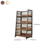 Casual Alloy Open Back 5-Tier Etagere Storage Bookshelf #size