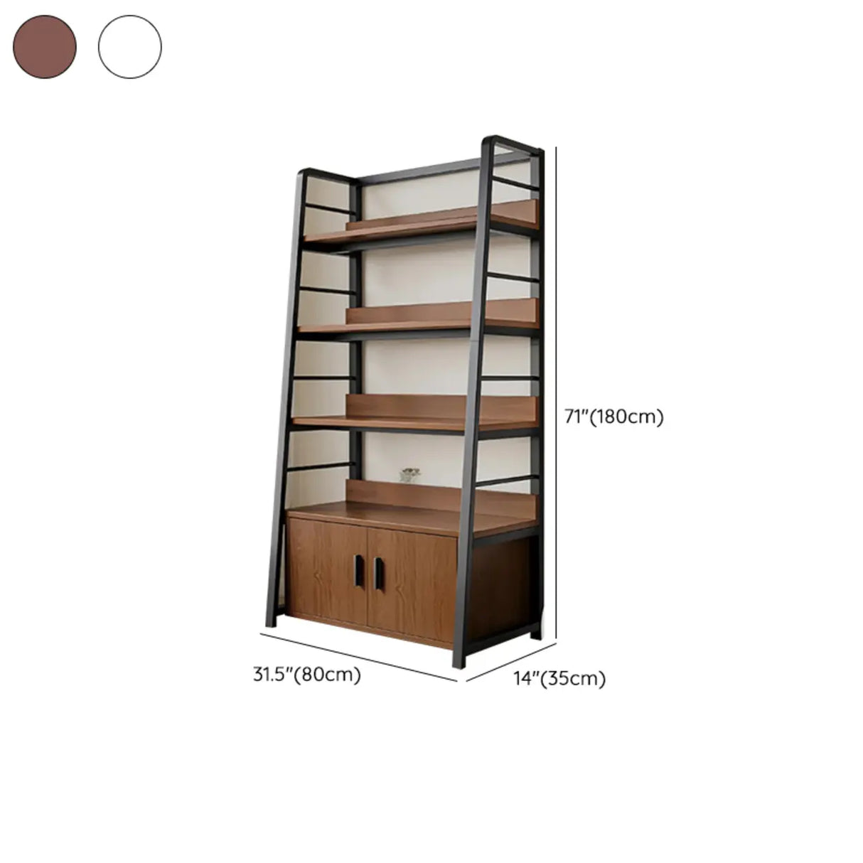 Casual Alloy Open Back 5-Tier Etagere Storage Bookshelf Image - 31