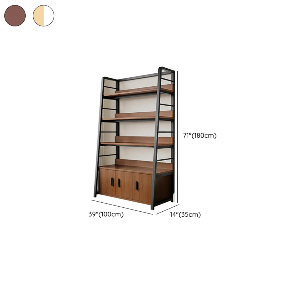 Casual Alloy Open Back 5-Tier Etagere Storage Bookshelf Image - 33