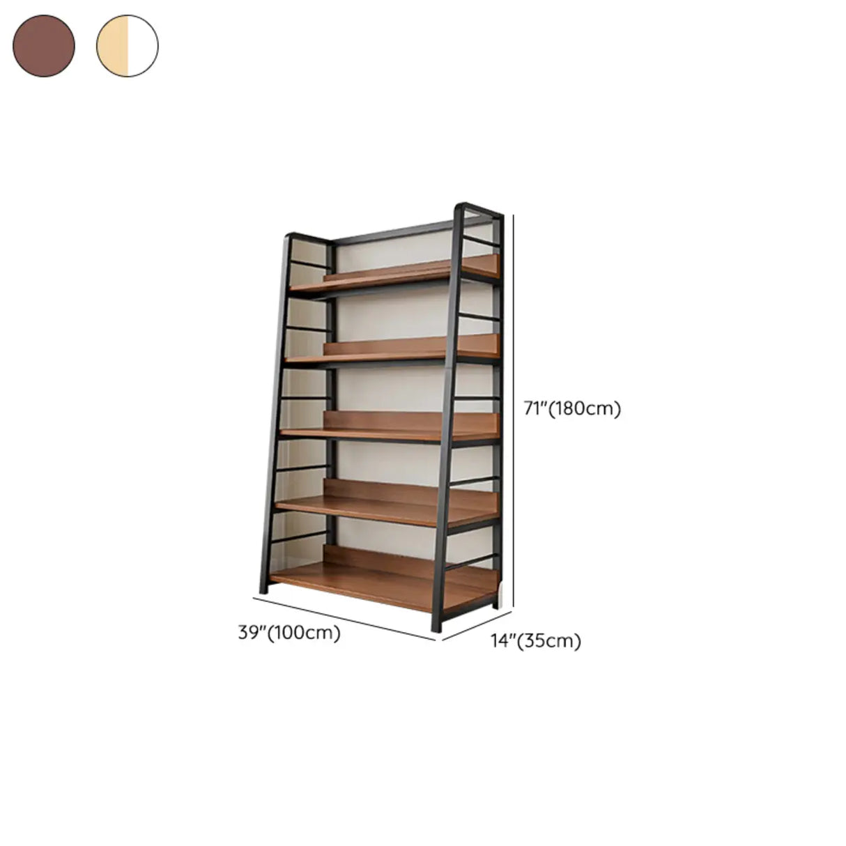 Casual Alloy Open Back 5-Tier Etagere Storage Bookshelf Image - 36
