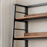 Casual Alloy Open Back 5-Tier Etagere Storage Bookshelf Image - 8