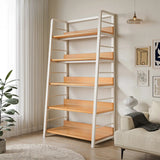 Casual Alloy Open Back 5-Tier Etagere Storage Bookshelf Image - 9