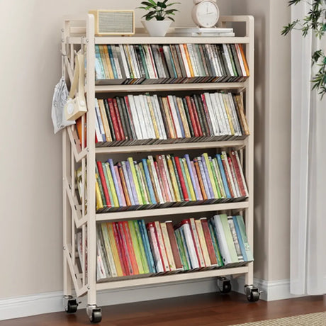 Casual Beige Steel Open Sliding Display Bookshelf Image - 1