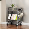 Casual Beige Steel Open Sliding Display Bookshelf Image - 19