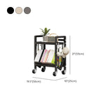 Casual Beige Steel Open Sliding Display Bookshelf Image - 51