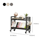 Casual Beige Steel Open Sliding Display Bookshelf Image - 53