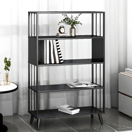 Casual Black Frame Vertical Rectangle Storage Bookcase Image - 1