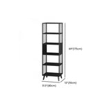 Casual Black Frame Vertical Rectangle Storage Bookcase Image - 24
