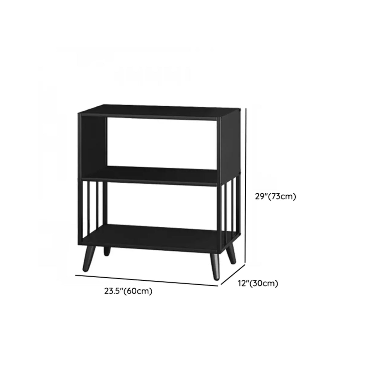 Casual Black Frame Vertical Rectangle Storage Bookcase Image - 34