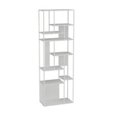 Casual Black Vertical Alloy Open-Back Display Bookshelf Image - 10
