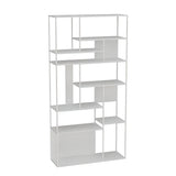 Casual Black Vertical Alloy Open-Back Display Bookshelf Image - 11