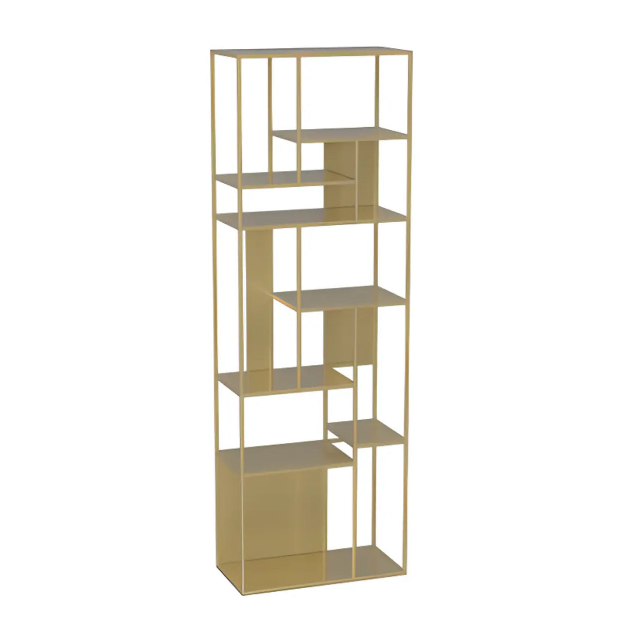 Casual Black Vertical Alloy Open-Back Display Bookshelf Image - 13