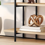 Casual Brown Open Rectangle Etagere Display Bookshelf Image - 9