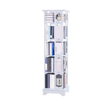 Casual Brown Rotating Wooden Open Back Narrow Bookcase Image - 9