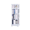 Casual Brown Rotating Wooden Open Back Narrow Bookcase Image - 15