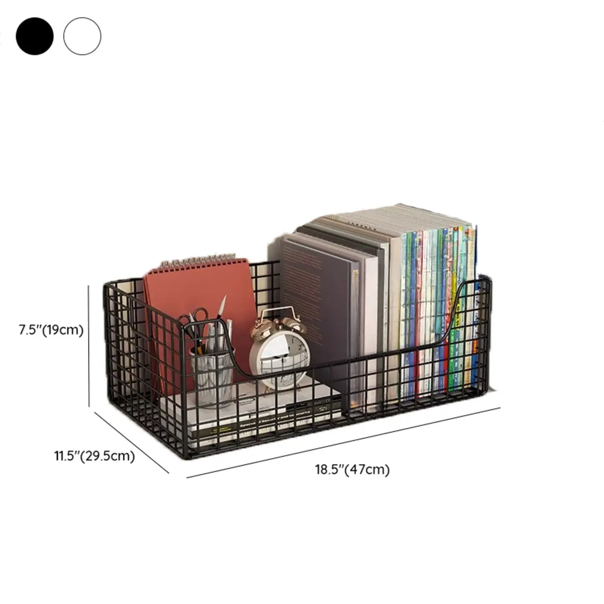 Casual Chic Gray Alloy Rolling Mesh Storage Bookcase Image - 31