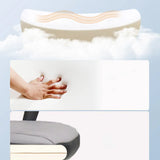 Casual Ergonomic Swivel PU Office Chair with Headrest Image - 11