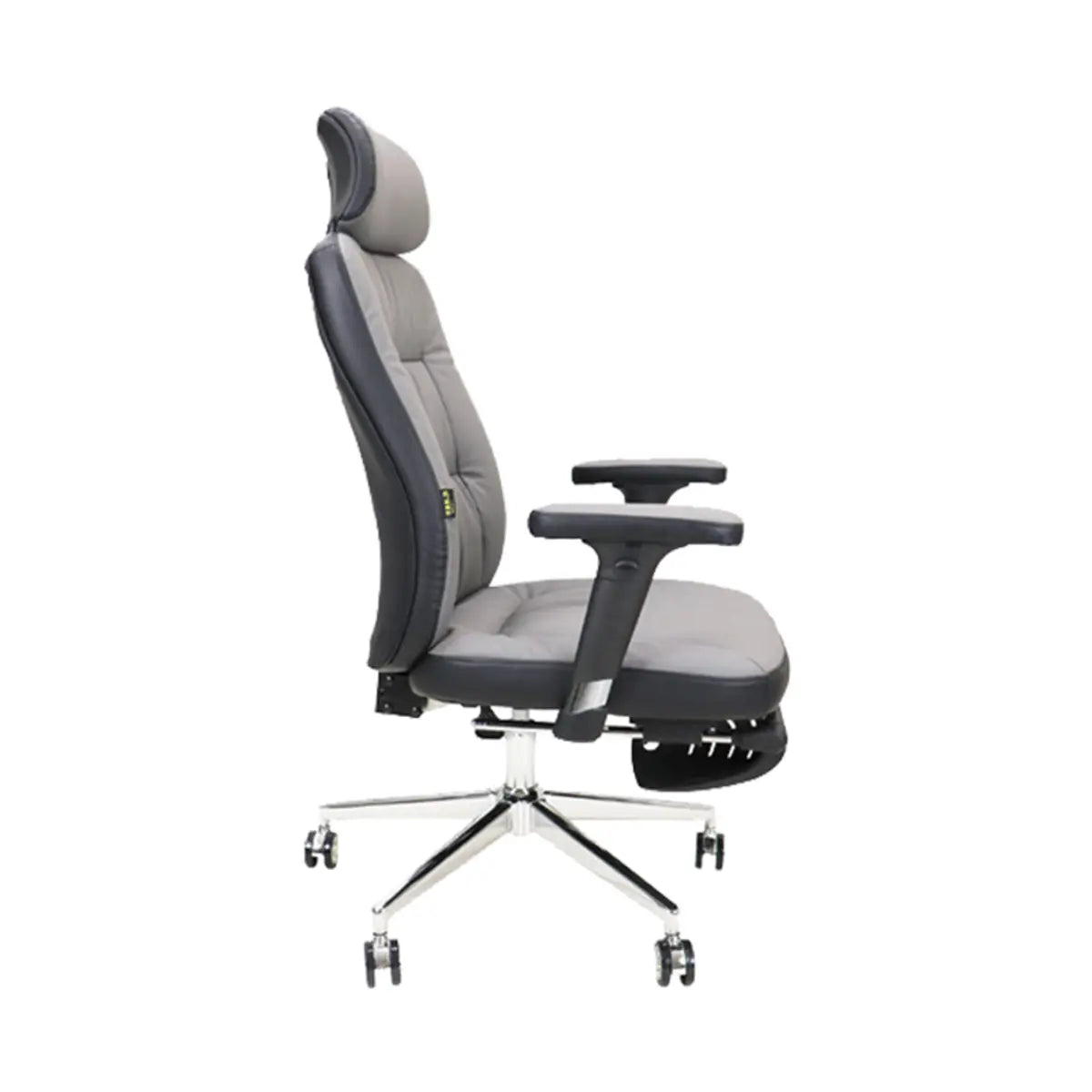 Casual Ergonomic Swivel PU Office Chair with Headrest Image - 15